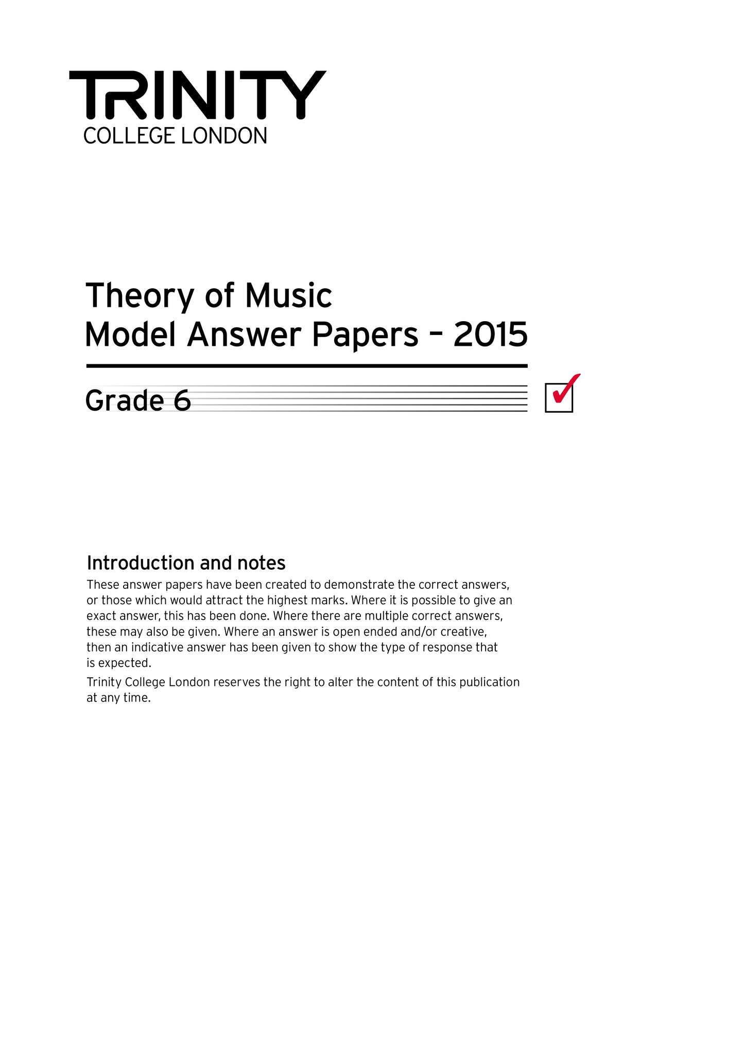 Theory Model Answers 2015: Grade 6