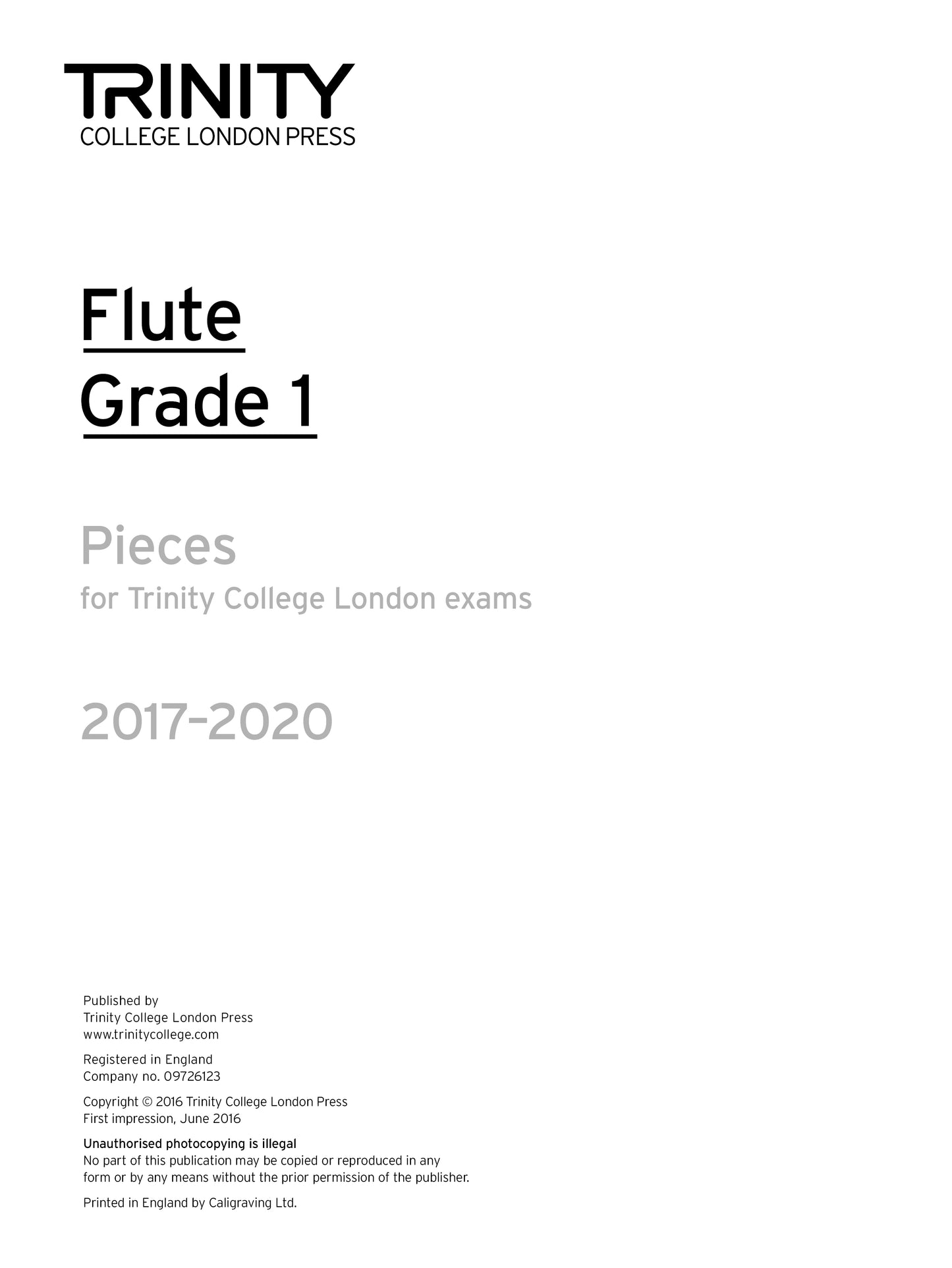 Flute Exam Pieces Grade 1, 2017-2020 (part only)