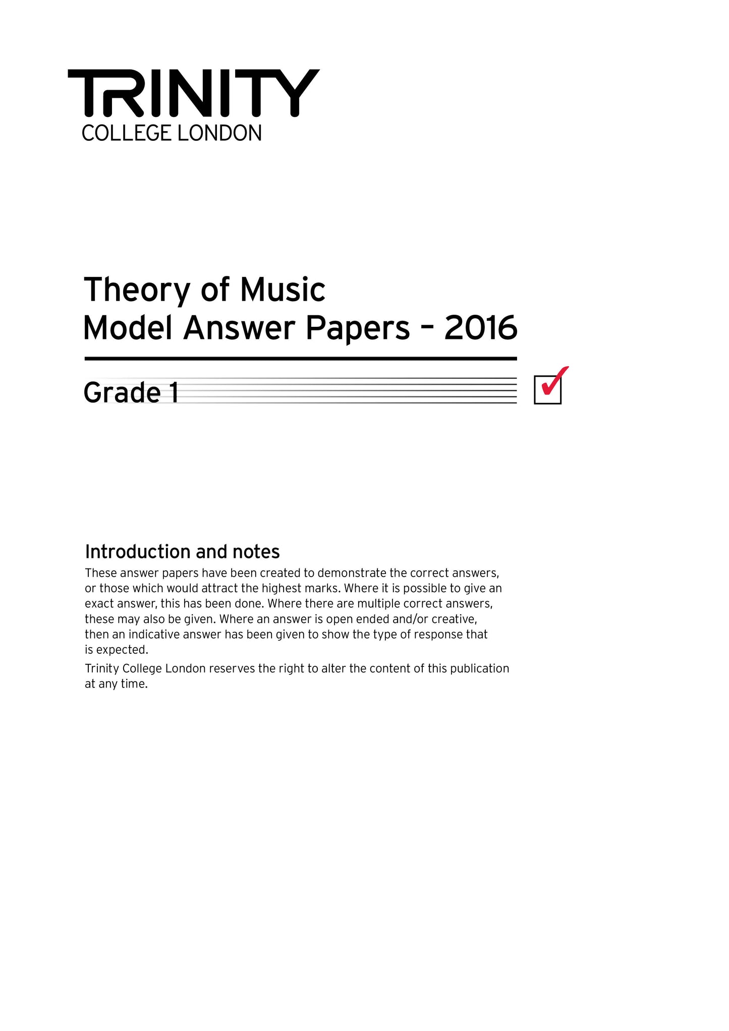 Theory Model Answers 2016: Grade 1