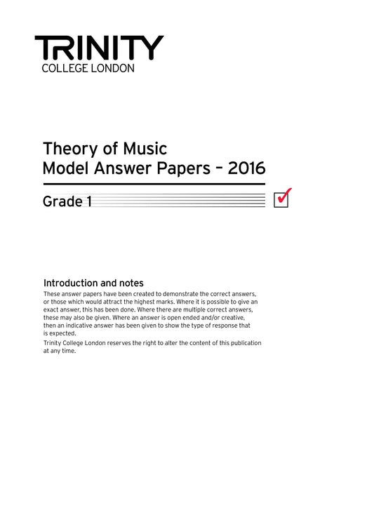 Theory Model Answers 2016: Grade 1