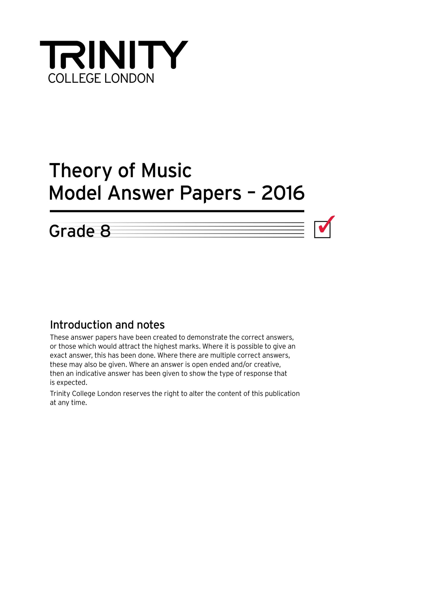 Theory Model Answers 2016: Grade 8