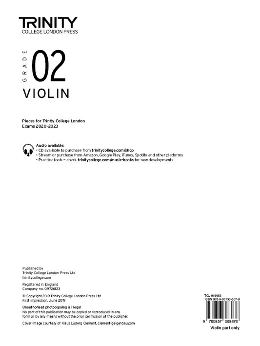 Violin Exam Pieces From 2020: Grade 2 (part only)